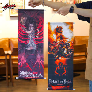 Demon Slayer Wall Scroll Anime Poster for Bedroom 40x60cm with 16 Inch  Magnet Wood Poster Hanger  Amazonin Home  Kitchen